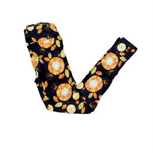 OS LuLaRoe Stunning Floral Leggings Flowers One Size fits 2-12
